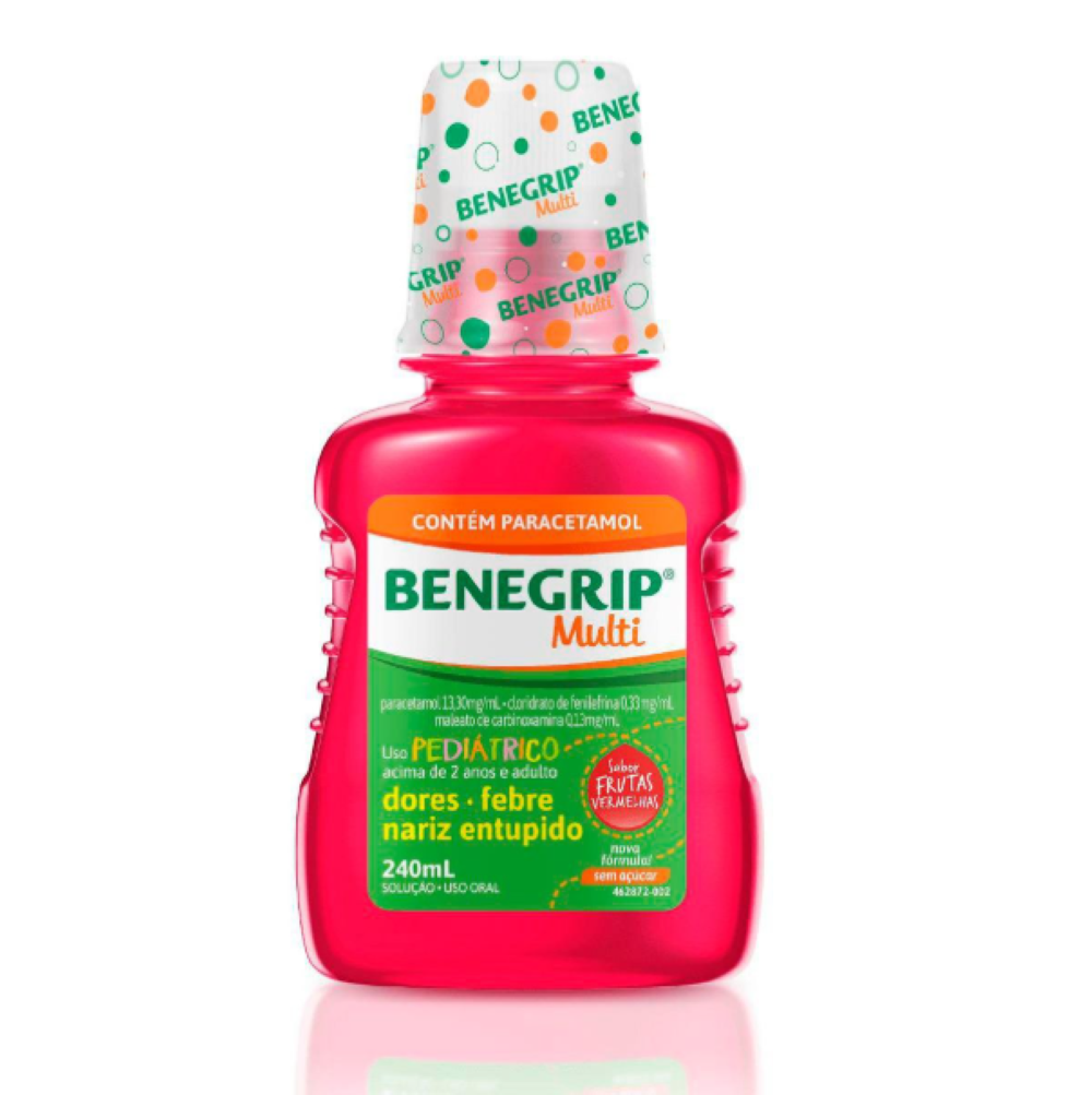 Benegrip Multi Solução Oral Frutas Vermelhas 240ml Gripe Uso
