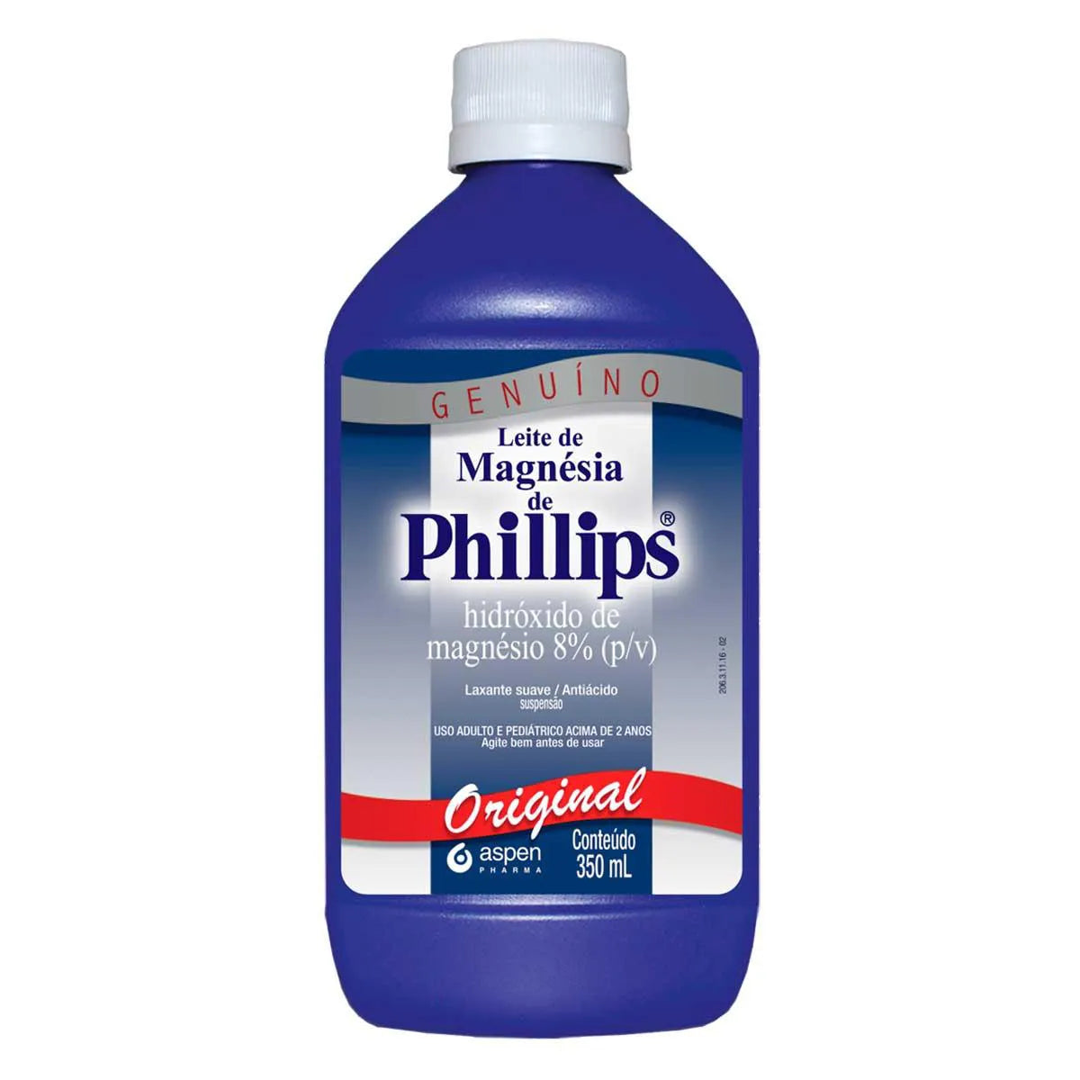 Leite de Magnésia Phillips Original 350ml Antiácido Laxante.