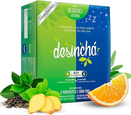Desinchá Misto Dia Noite 2 em 1 60 Sachês 8 Ingrediente Supl