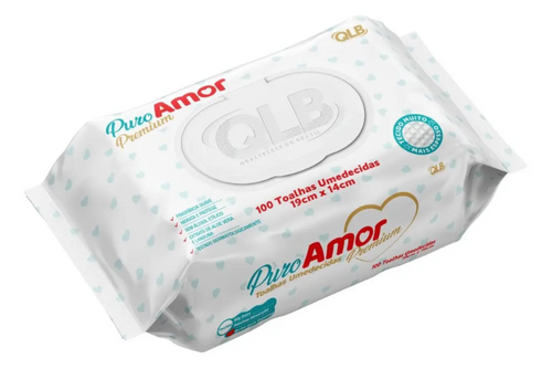 Lenços Umedecidos Puro Amor Premium - 100 Un Extra Suave QLB