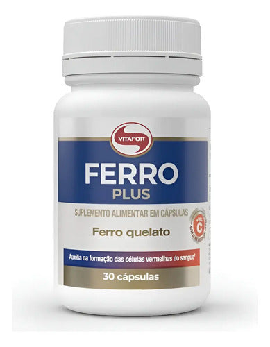 Ferro Plus Vitafor Suplemento Alimentar 30 Cáps. - Sem Sabor