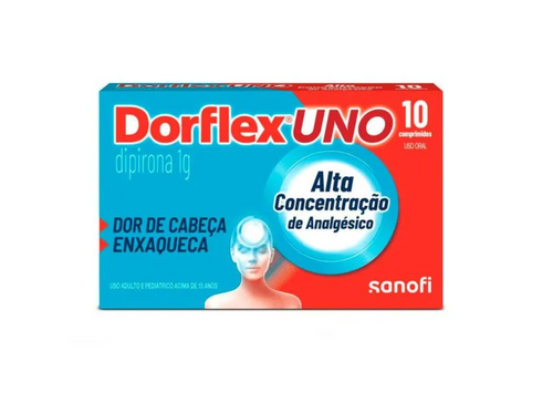 Dorflex Uno 1g 10 Comprimidos Analgésico Para Enxaqueca Dor.