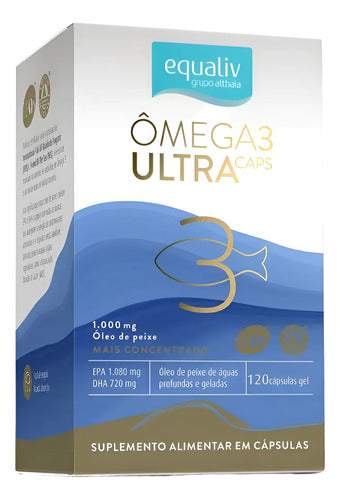 Ômega 3 Ultra Equaliv EPA 1080 DHA 720 120 Cápsulas S/Sabor.