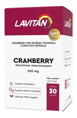 Lavitan - Cranberry 500mg 30 Cápsulas Suplemento - Sem Sabor