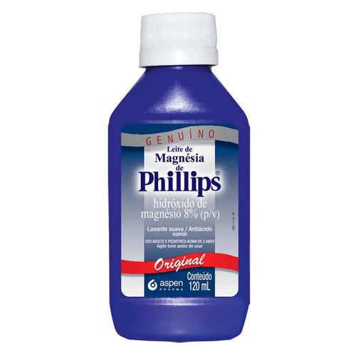 Leite de Magnésia Phillips Original 120ml Hidróxido Magnésio