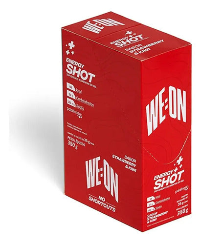 We:on Gel Carb. Energy Shot Cafeína Sabor Strawberry & Kiwi.