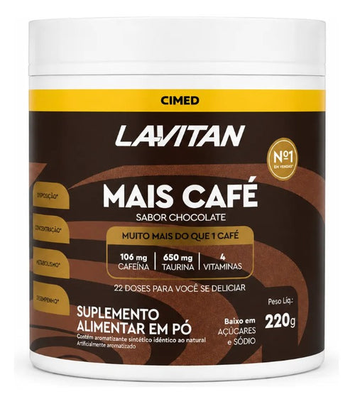 Lavitan Mais Café Chocolate 220g Suplemento Energético em Pó