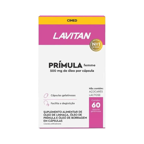 Lavitan Prímula Femme 60 Cáps Suplemento Alimentar Sem Sabor