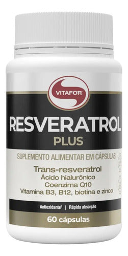 Resveratrol Plus Vitafor 60 Cápsulas Trans-Resveratrol CoQ10
