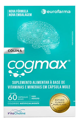 Cogmax Eurofarma 60 Cáps Memória Foco Concentração S/ Sabor.