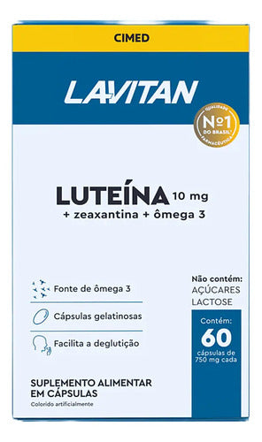 Lavitan Luteína 60 Cápsulas Suplemento Alimentar - Sem Sabor