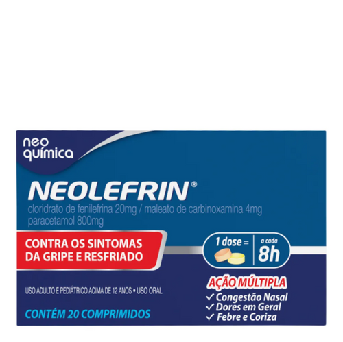 Neolefrin Paracetamol + Fenilefrina 20 Comprimidos Gripe Neo
