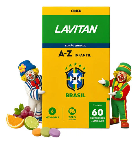 Lavitan A-Z Infantil Brasil Zero Açúcar Edição Limitada Supl