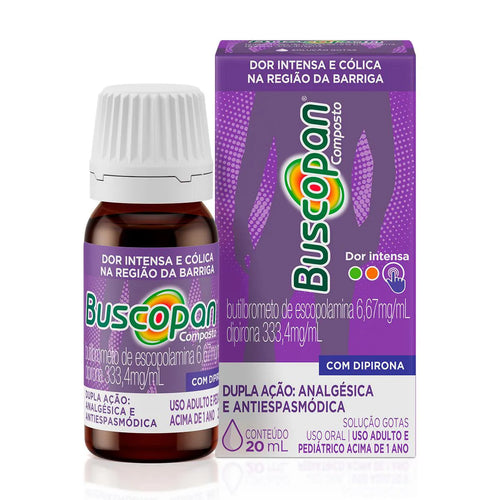 Buscopan Composto Gotas 20ml Para Cólicas e Dores Abdominais