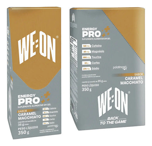 We:On Gel Carboidrato Energy Pro Cafeína Sabor Caramelo Supl