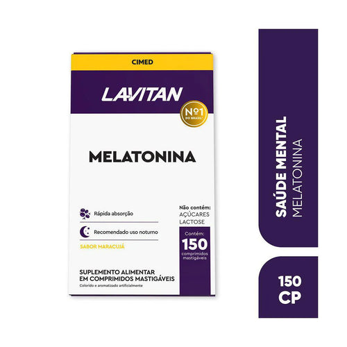 Lavitan Melatonina 0,21mg 150 Comp Mastigáveis Maracujá Supl