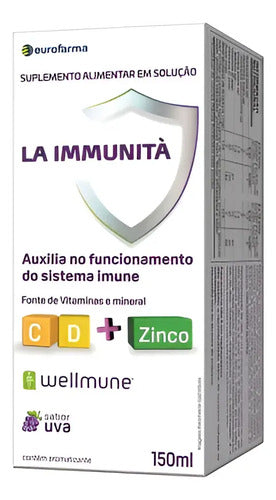La Immunita Vit C D E Zinco 150ml Uva - Suplemento Alimentar