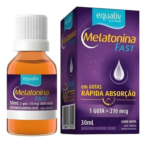 Melatonina Fast Equaliv Gotas 30ml - Sabor Menta Suplemento.