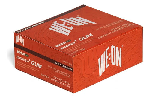 We:on Gum Carboidrato Energy Cafeína Sabor Morangoo Morango.