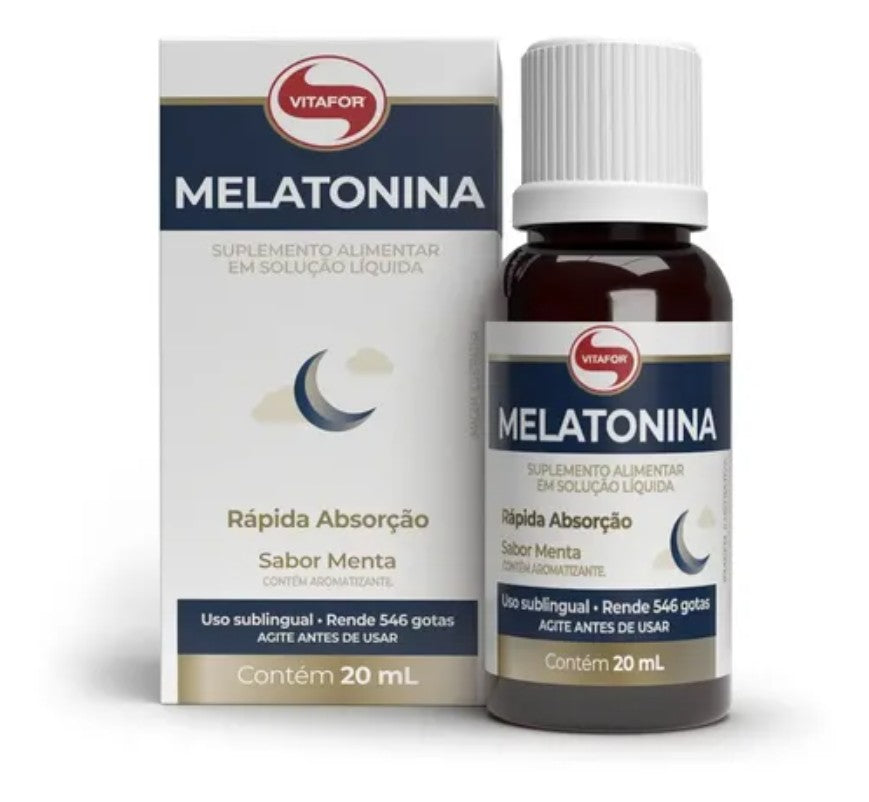 Melatonina Vitafor 20 ml Menta Suplemento Alimentar em Gotas