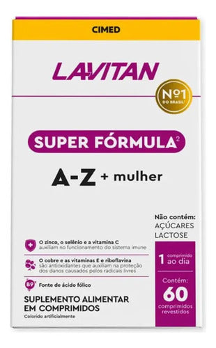 Lavitan Mulher A-Z Super Fórmula 60 Cáps - Energia Imunidade