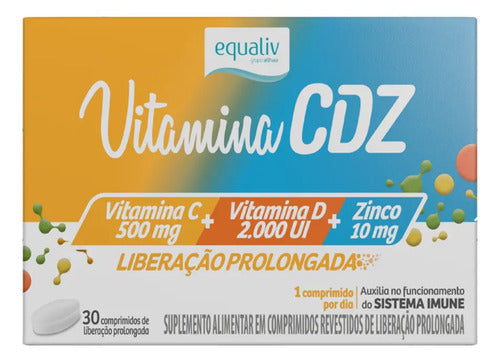 Vitamina D C Zinco Equaliv 30Caps Imunidade Completa S/Sabor