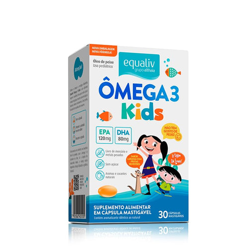 Equaliv Ômega 3 Kids 30 Mastigável Laranja Frutas Silvestres
