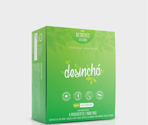Desinchá Leve Refrescante Cx 60 Sachês Suplemento Alimentar.