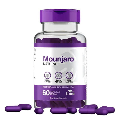 Ewe Mounjaro Natural 60 Cáps Suplemento Alimentar Sem Sabor.