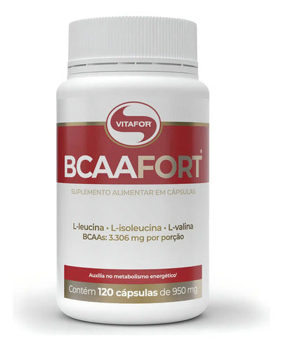 BCAA Fort Vitafor 120 Cápsulas Suplemento Aliment. Sem Sabor